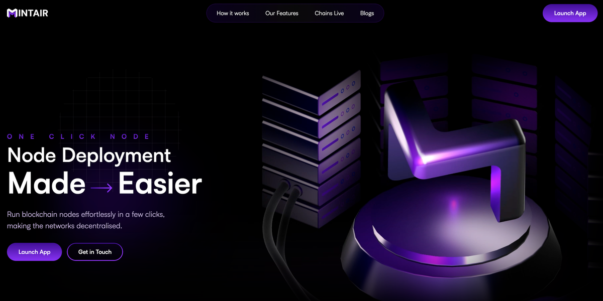 Simplifying Blockchain Participation: An In-Depth Look at Mintair's One-Click Node Deployment Platform Feature image