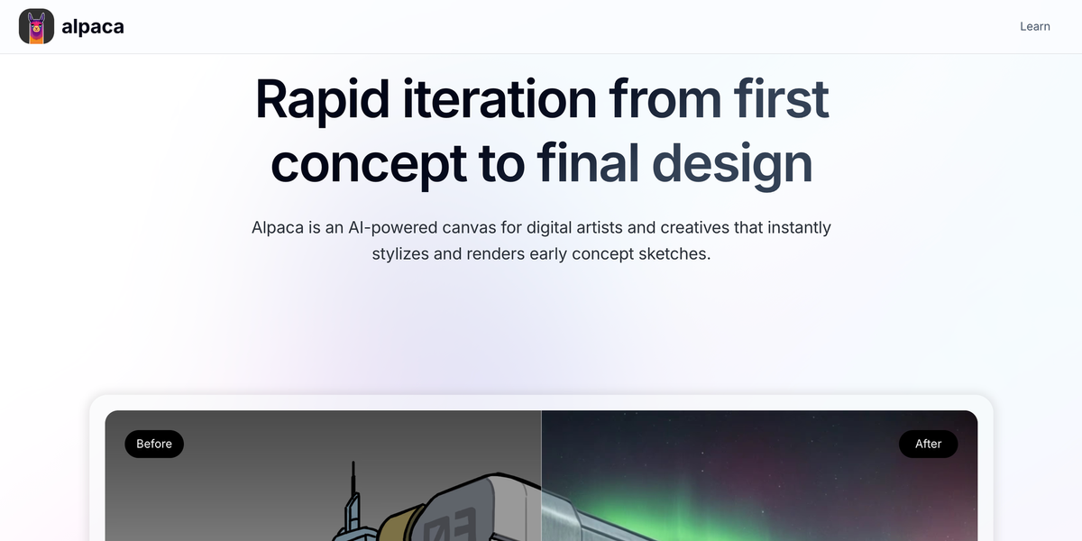 Alpaca: Transforming Digital Art with AI-Powered Creativity Feature image