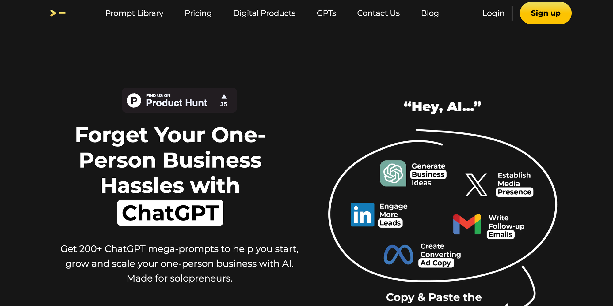200+ ChatGPT Mega-Prompts for Solopreneurs: Transforming Your Business with AI Post image
